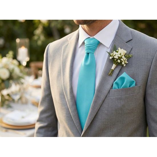 Matná tyrkysová svatební regata