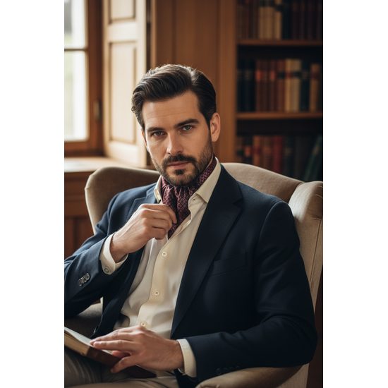 Bordó Ascot nyakkendő