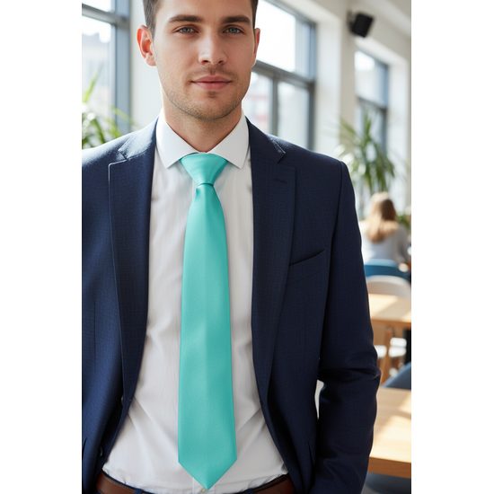 Luxusos türkíz nyakkendő