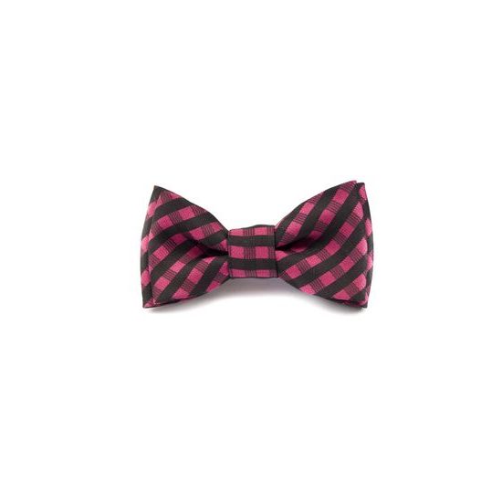 Motýlek MINI fuchsiová s černou kostkou
