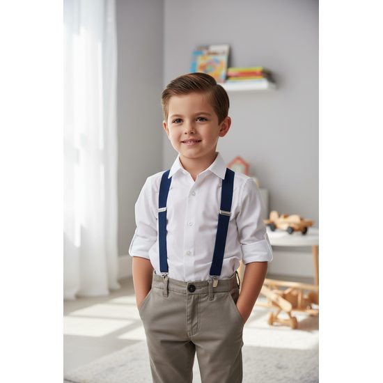 Сини Y-образни тиранти с кожен център