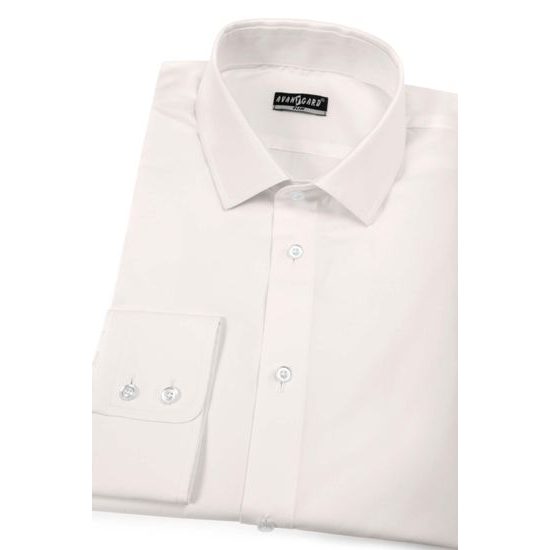 Cămașă Slim Fit pentru bărbați cu mâneci lungi, crem