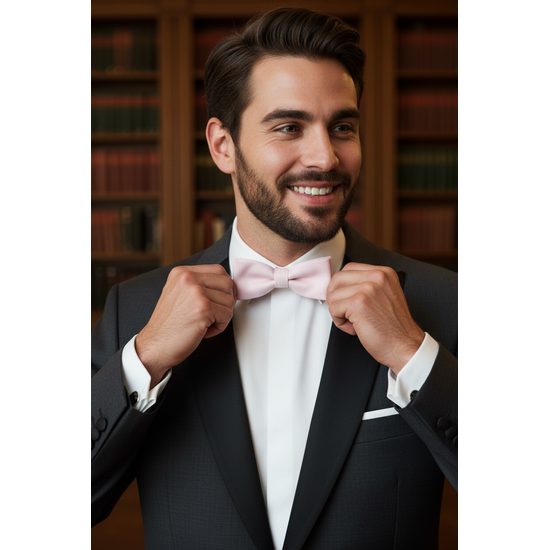 Fliege für Herren in Puderrosa