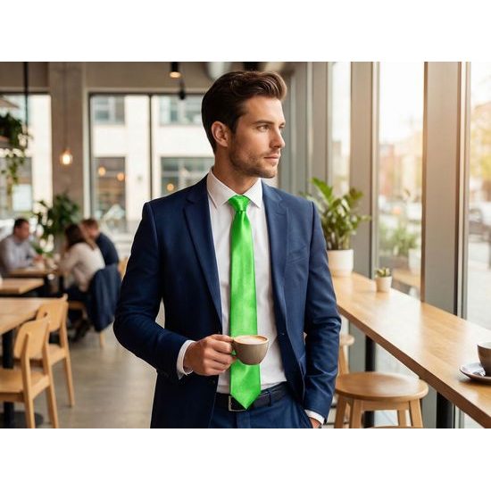 Krawatte Grün Glanz