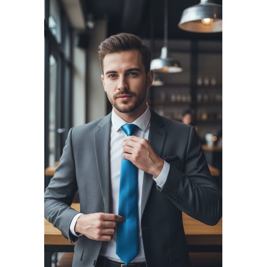 Fényes kék nyakkendő Avantgard