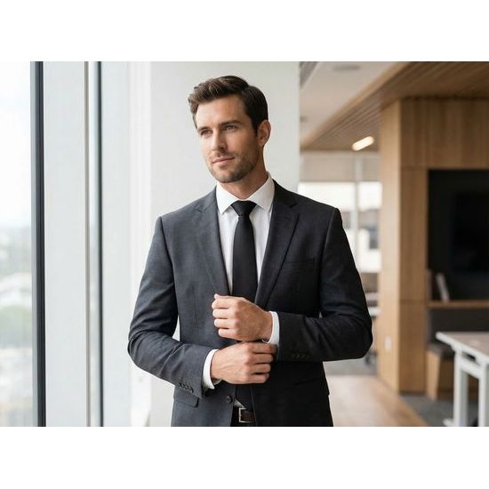 Pánska kravata LUX čierna matná