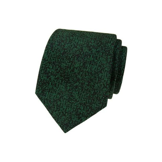 Sötétzöld férfi nyakkendő finoman strukturált mintával