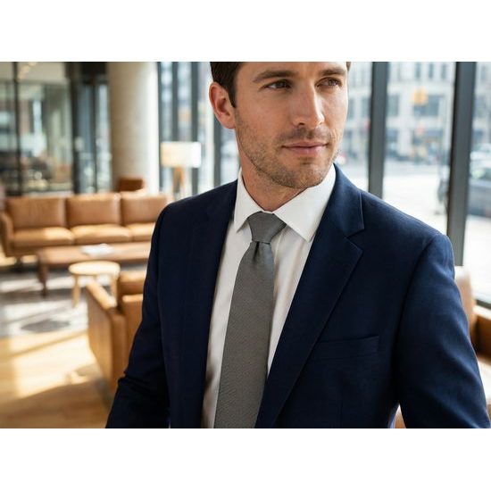 Grafitovo šedá pánska kravata