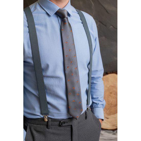 Šedá kravata, vzor Bažant