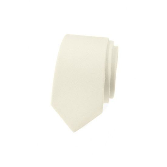 Jemne smotanová slim kravata