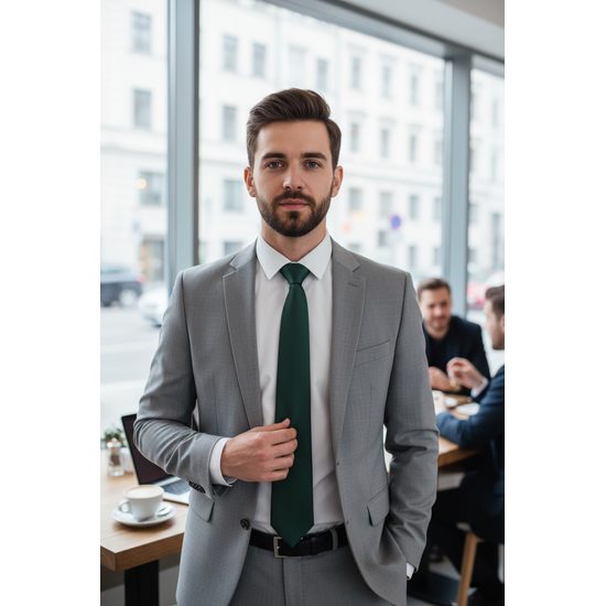 Cravată verde închis