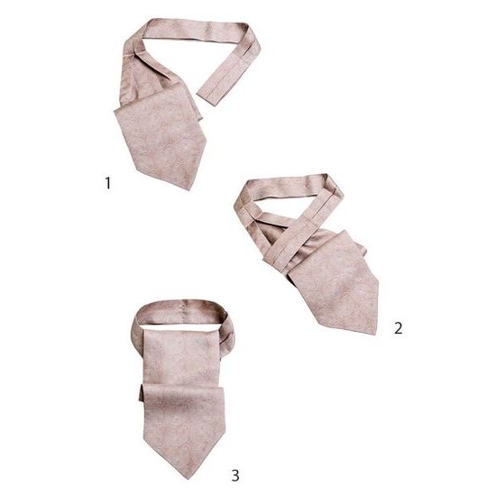 Ascot bej deschis din mătase cu model paisley