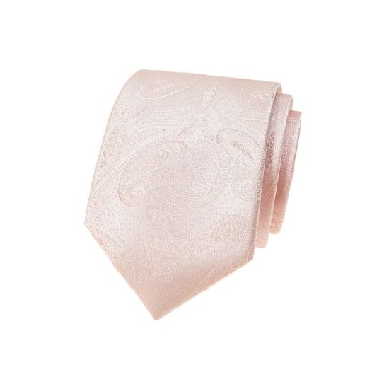 Jasnoróżowy krawat paisley