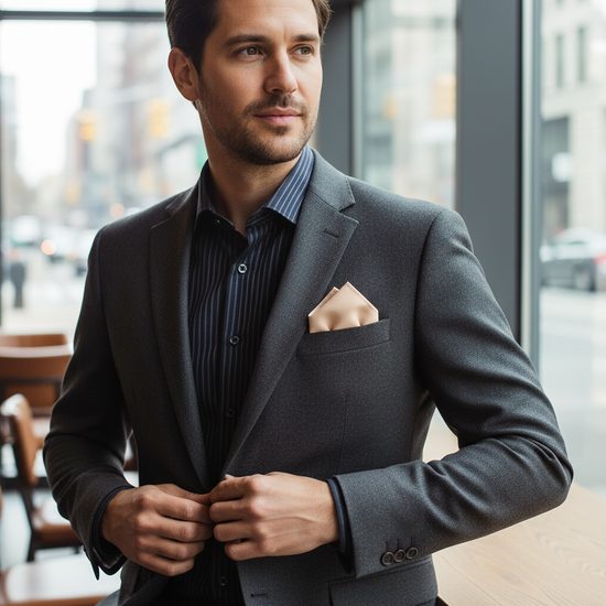 Телесно розова едноцветна кърпичка