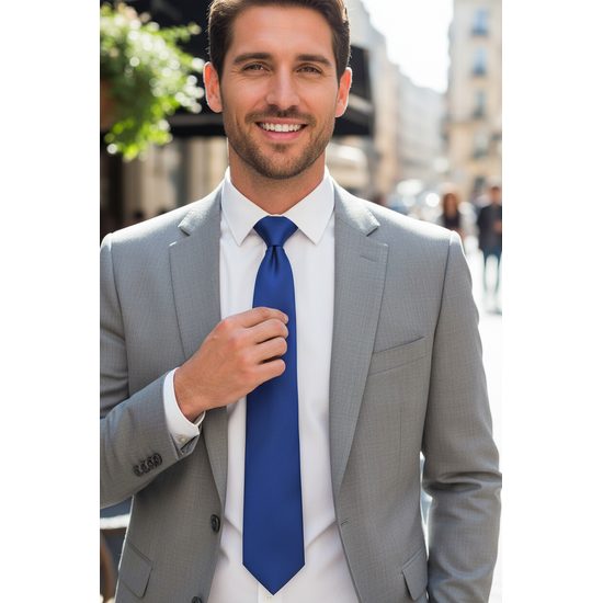 Pánská kravata výrazná královská modrá