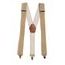 Hosenträger beige Farbe 3-Clip-Halterung