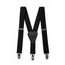 Fekete fiú nadrágtartó Y-alakú 3-klip tartó