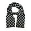 Čierno-sivý kockovaný šál