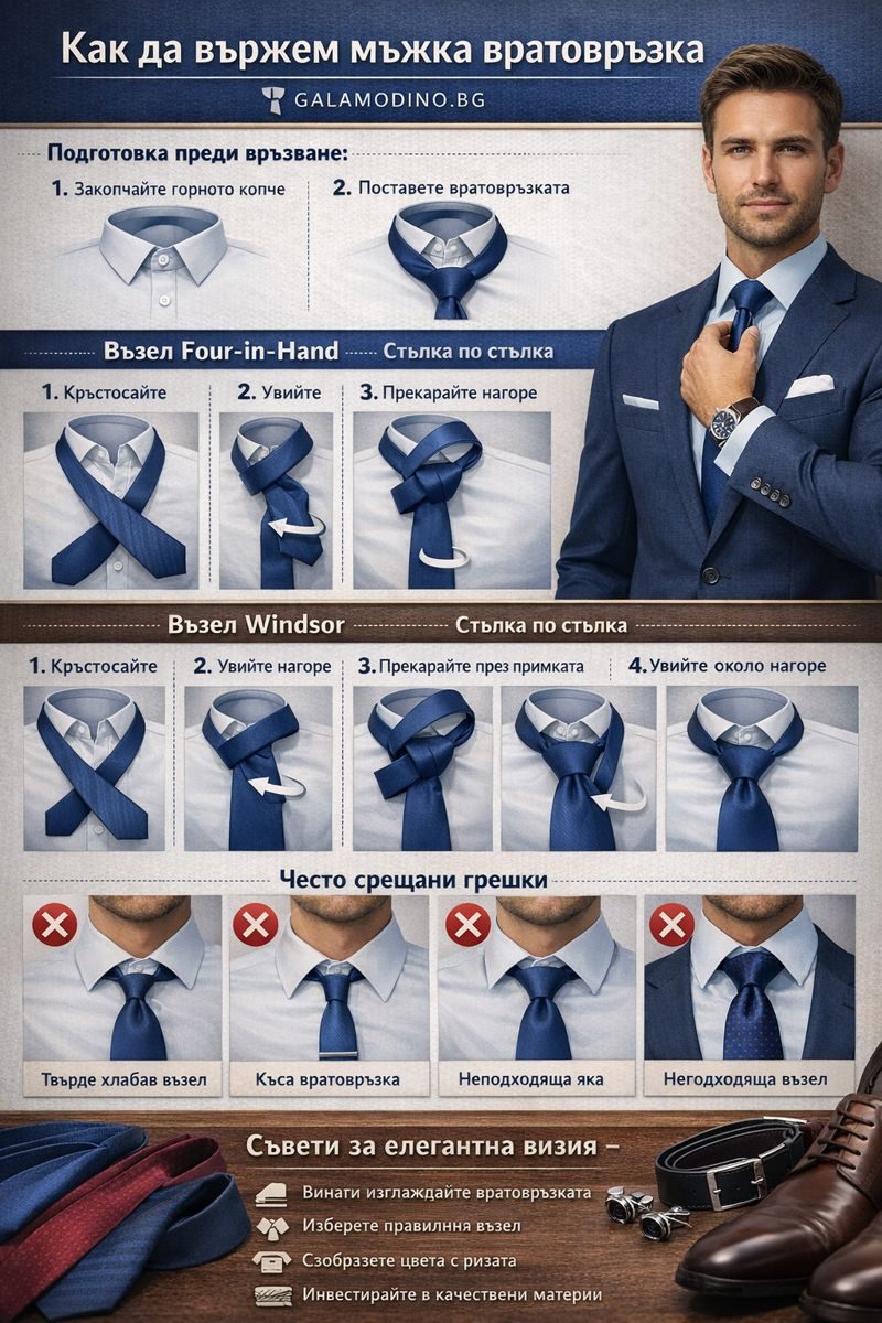 Инструкции за връзване на вратовръзки