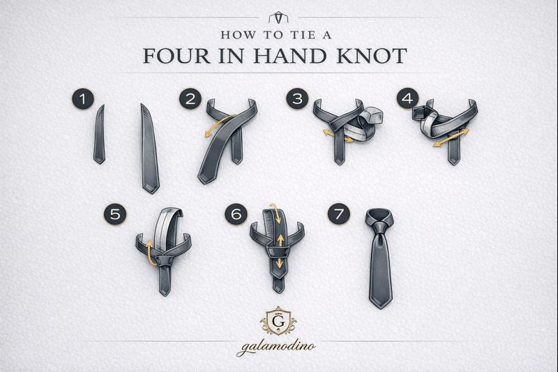 Anleitung zum Binden einer Krawatte, klassischer Knoten