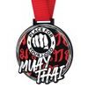 Medalla Gigante de Muay Thai en Acrílico Negro con Logo