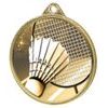 Medalla Clásica de Bádminton con Textura 3D en Oro
