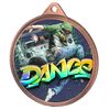 Medalla de Danza Callejera Color Textura 3D Bronce