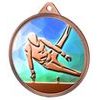 Silueta de Gimnasta Textura de Color Impresión 3D Medalla de Bronce