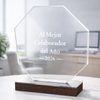 Trofeos de madera y acrílico Hexagonal