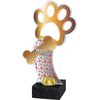 Trofeo Viena de Acrílico con Huella Marrón para Concurso Canino