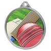 Medalla de Cricket Color Textura 3D Impresión Plateada