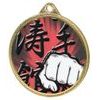 Medalla de Oro con Textura de Puño de Artes Marciales en Impresión 3D