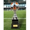 Trofeo de Fútbol Sealy Tower en Plata y Naranja