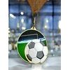 Medalla metálica de fútbol acero inoxidable