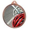 Medalla de Ciclismo con Textura de Color 3D en Bronce