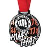Medalla Gigante de Muay Thai en Acrílico Negro con Logo
