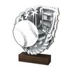 Trofeo de Madera Auténtica Sierra para Béisbol - Clásico