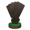 Trofeo Grove de Madera Real para Juego de Cartas