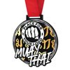 Medalla Gigante de Muay Thai en Acrílico Negro con Logo