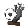 Trofeo de Madera Real Sierra con Bota de Fútbol - Clásico