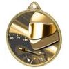 Medalla Clásica de Carreras de Motor con Textura 3D en Oro