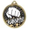 Medalla Clásica de Karate con Textura 3D en Oro