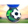 Medalla Sacul de Fútbol con Textura de Color e Impresión 3D