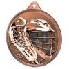 Medalla Clásica de Lacrosse con Textura 3D en Bronce