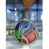 Medalla metálica para fútbol americano acero inoxidable