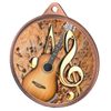 Medalla de Guitarra Acústica con Textura de Color 3D en Bronce