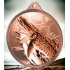 Medalla de Bronce con Textura de Pesca de Trucha