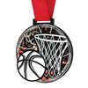 Medalla Gigante de Baloncesto en Acrílico Negro