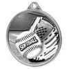 Medalla Clásica de Softbol con Textura de Impresión 3D en Plata