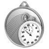 Medalla Clásica de Atletismo con Textura de Impresión 3D en Plata